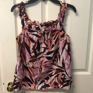 Banana Republic, sleeveless shirt. Multi color. Sz small